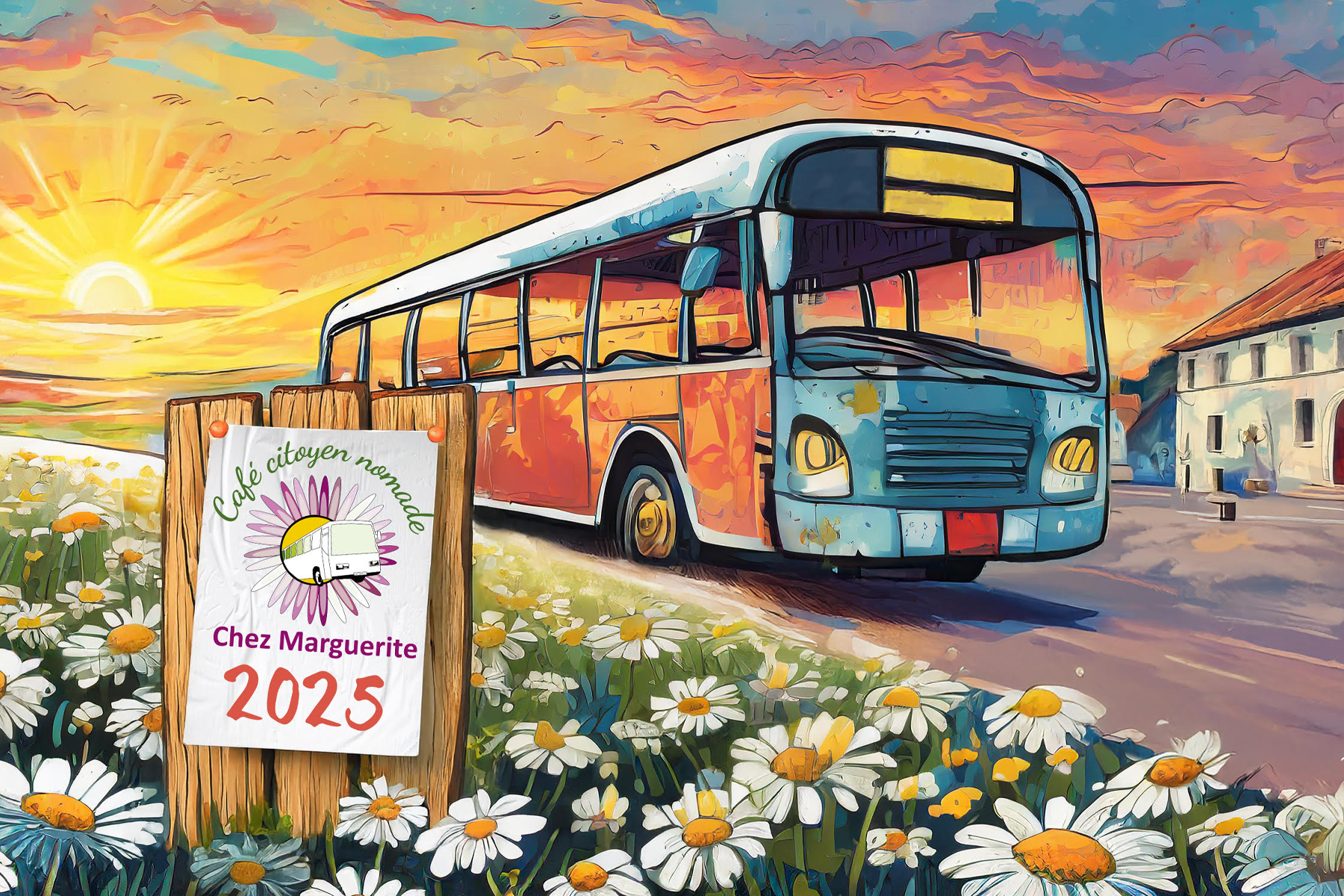 le Bus Marguerite s'installe à Chevagny-sur-Guye pour l'étape Horizons d'elles